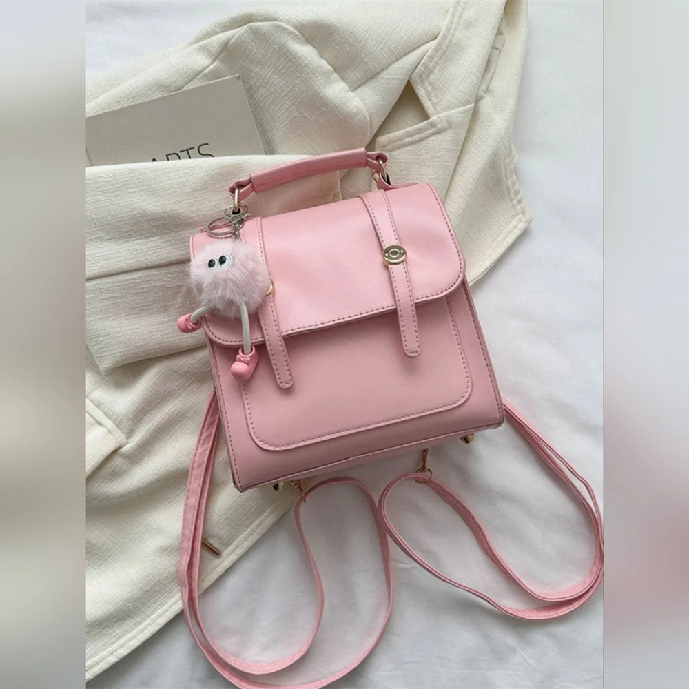 Pink Backpack with Flap Detail - Picture 5 of 5